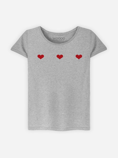 T-shirt Femme - TROIS PETITS COEURS - Kiabi