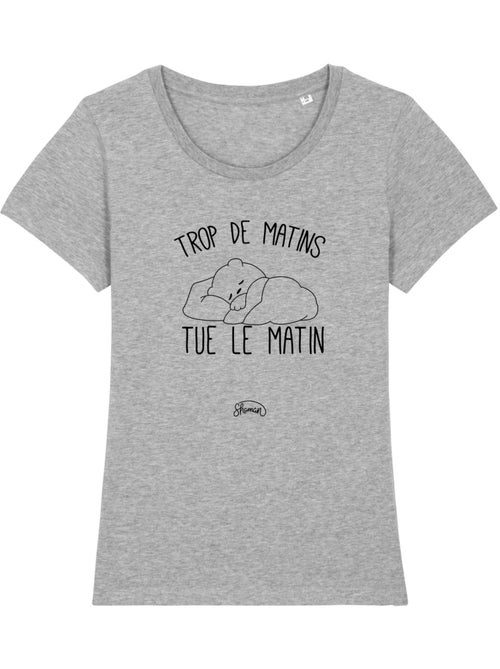 T-shirt Femme - TROP DE MATINS TUE LE MATIN - Kiabi