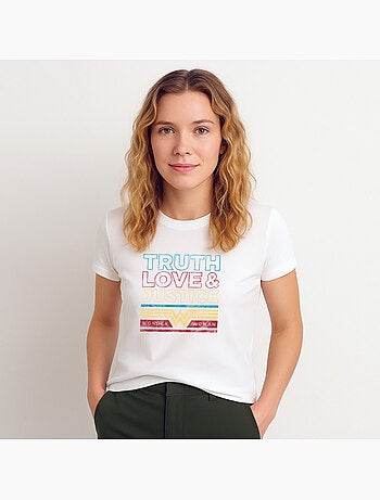 T-shirt Femme - TRUTH LOVE & JUSTICE WONDER WOMAN
