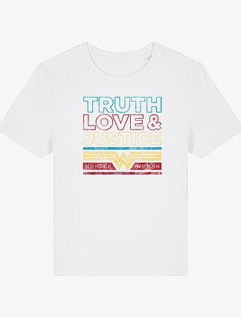 T-shirt Femme - TRUTH LOVE & JUSTICE WONDER WOMAN