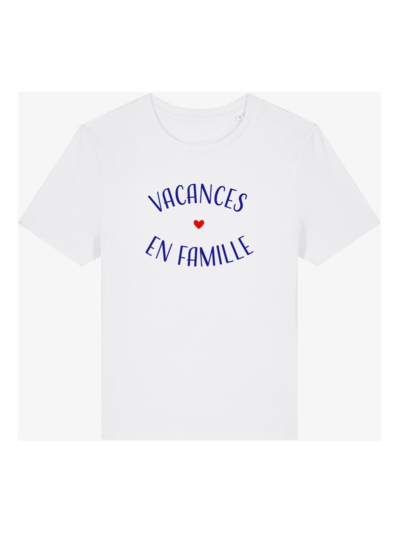 T-shirt Femme - VACANCES EN FAMILLE Blanc - Kiabi