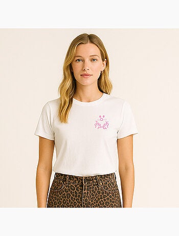 T-shirt Femme - VISAGE MADAME CŒUR