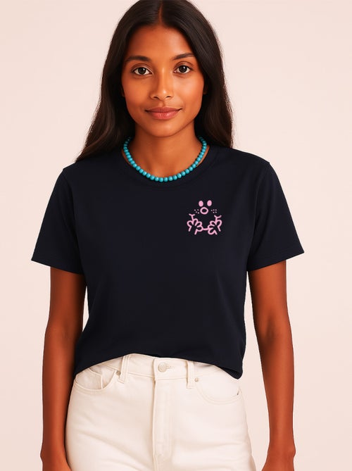 T-shirt Femme - VISAGE MADAME CŒUR - Kiabi