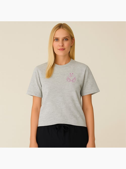 T-shirt Femme - VISAGE MADAME CŒUR - Kiabi