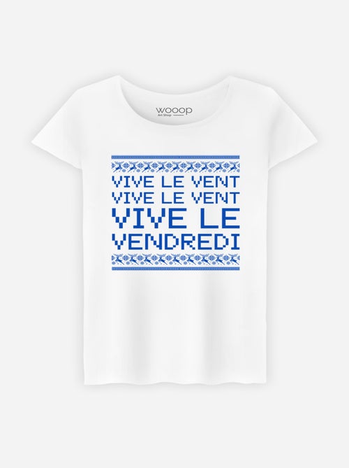 T-shirt Femme - VIVE LE VENT VIVE LE VENDREDI - Kiabi