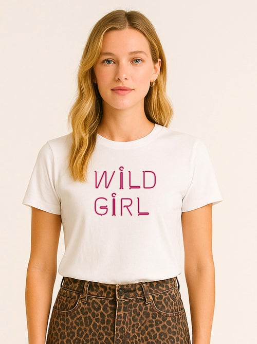 T-shirt Femme - WILD GIRL - Kiabi