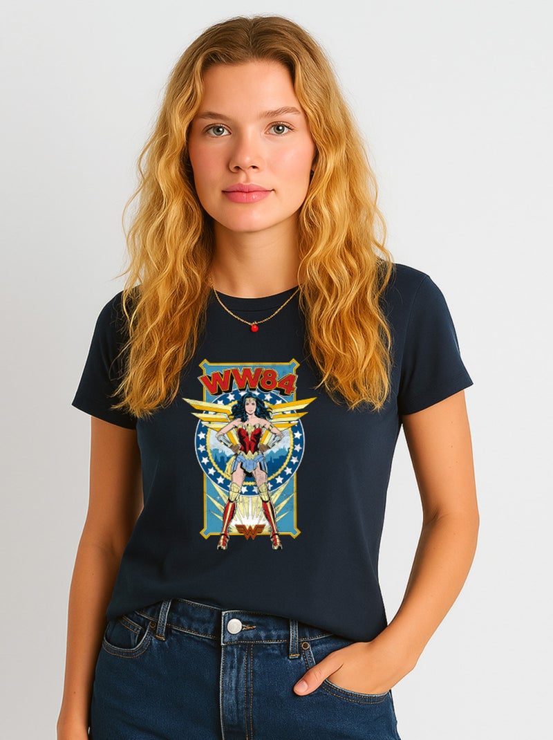 T-shirt Femme - WONDER WOMAN 84 Bleu marine - Kiabi