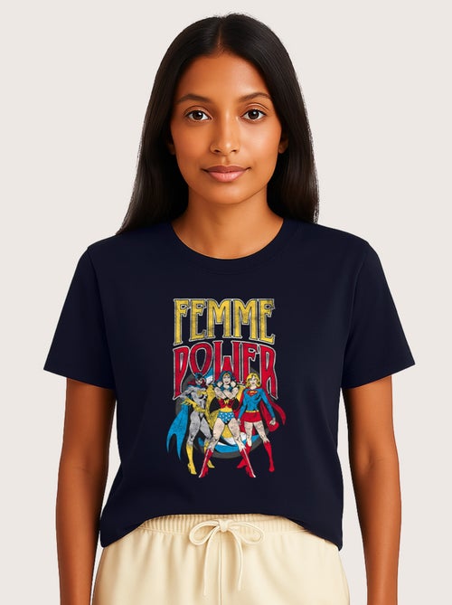 T-shirt Femme - WONDER WOMAN FEMME POWER - Kiabi