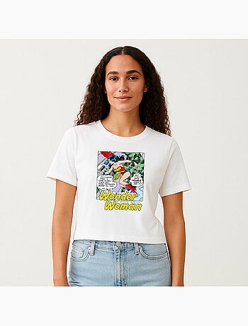 T-shirt Femme - WONDER WOMAN I DO KNOW TROUBLE WHEN I SEE IT