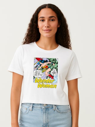 T-shirt Femme - WONDER WOMAN I DO KNOW TROUBLE WHEN I SEE IT