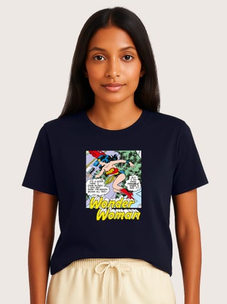 T-shirt Femme - WONDER WOMAN I DO KNOW TROUBLE WHEN I SEE IT