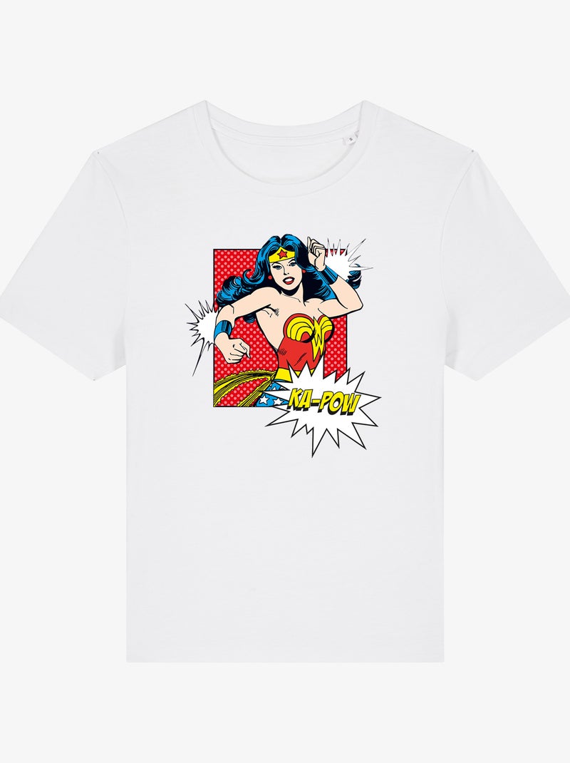 T-shirt Femme - WONDER WOMAN KA POW Blanc - Kiabi