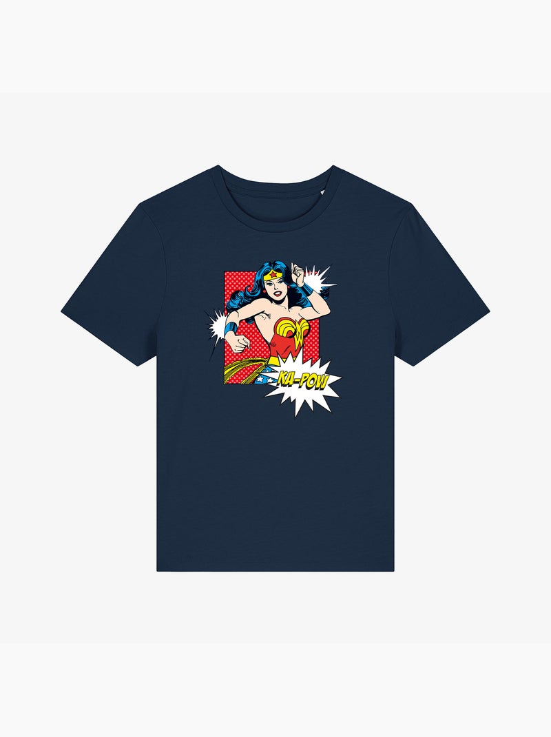 T-shirt Femme - WONDER WOMAN KA POW Bleu marine - Kiabi