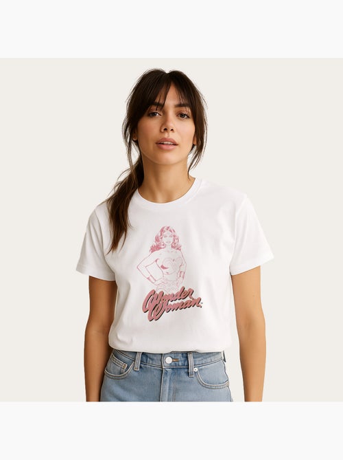 T-shirt Femme - WONDER WOMAN PINK - Kiabi