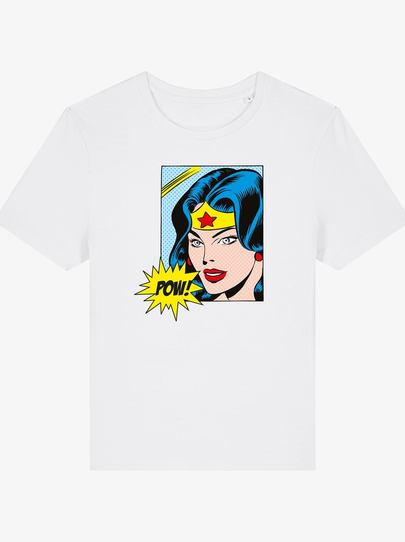 T-shirt Femme - WONDER WOMAN POW Blanc - Kiabi