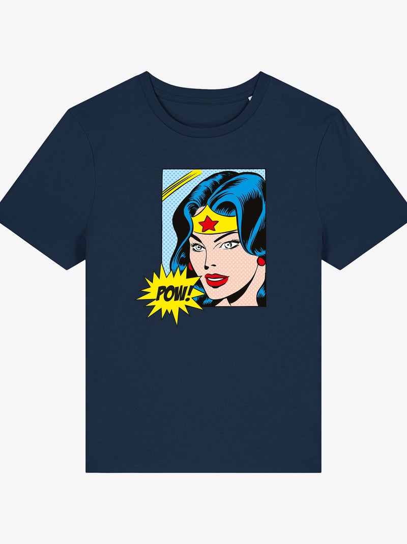 T-shirt Femme - WONDER WOMAN POW Bleu marine - Kiabi