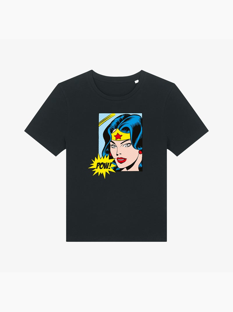 T-shirt Femme - WONDER WOMAN POW Noir - Kiabi