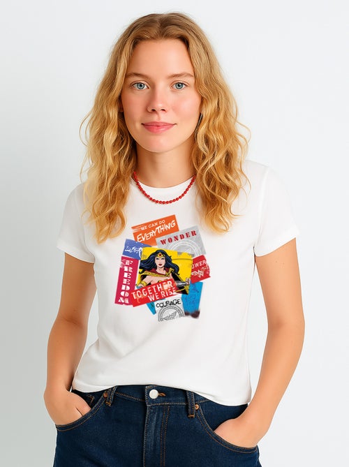 T-shirt Femme - WONDER WOMAN TOGETHER WE RISE - Kiabi