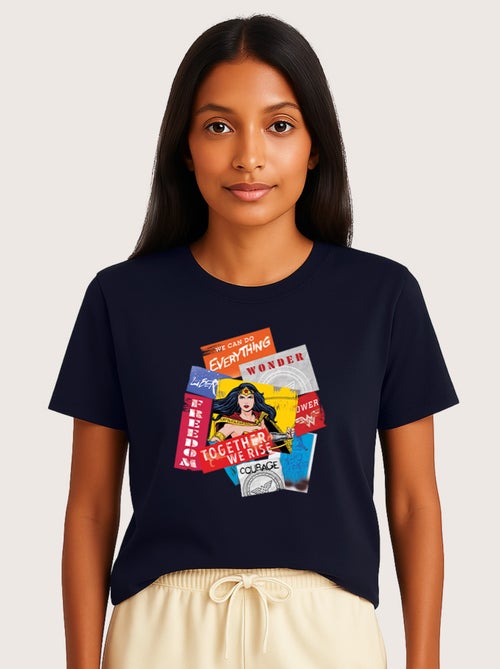 T-shirt Femme - WONDER WOMAN TOGETHER WE RISE - Kiabi