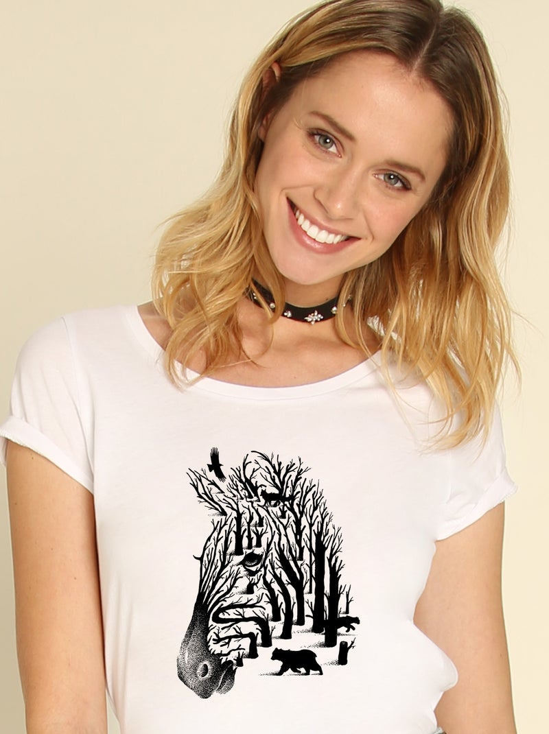 T-shirt Femme - ZEBRA Blanc - Kiabi