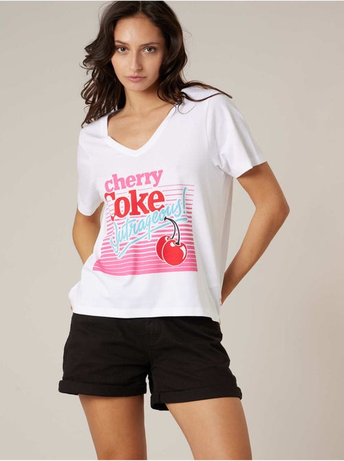 T-shirt femme 100% coton DEELUXE X COCA-COLA 'Deeluxe' - Kiabi