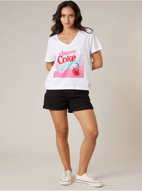 T-shirt femme 100% coton DEELUXE X COCA-COLA 'Deeluxe' - Kiabi