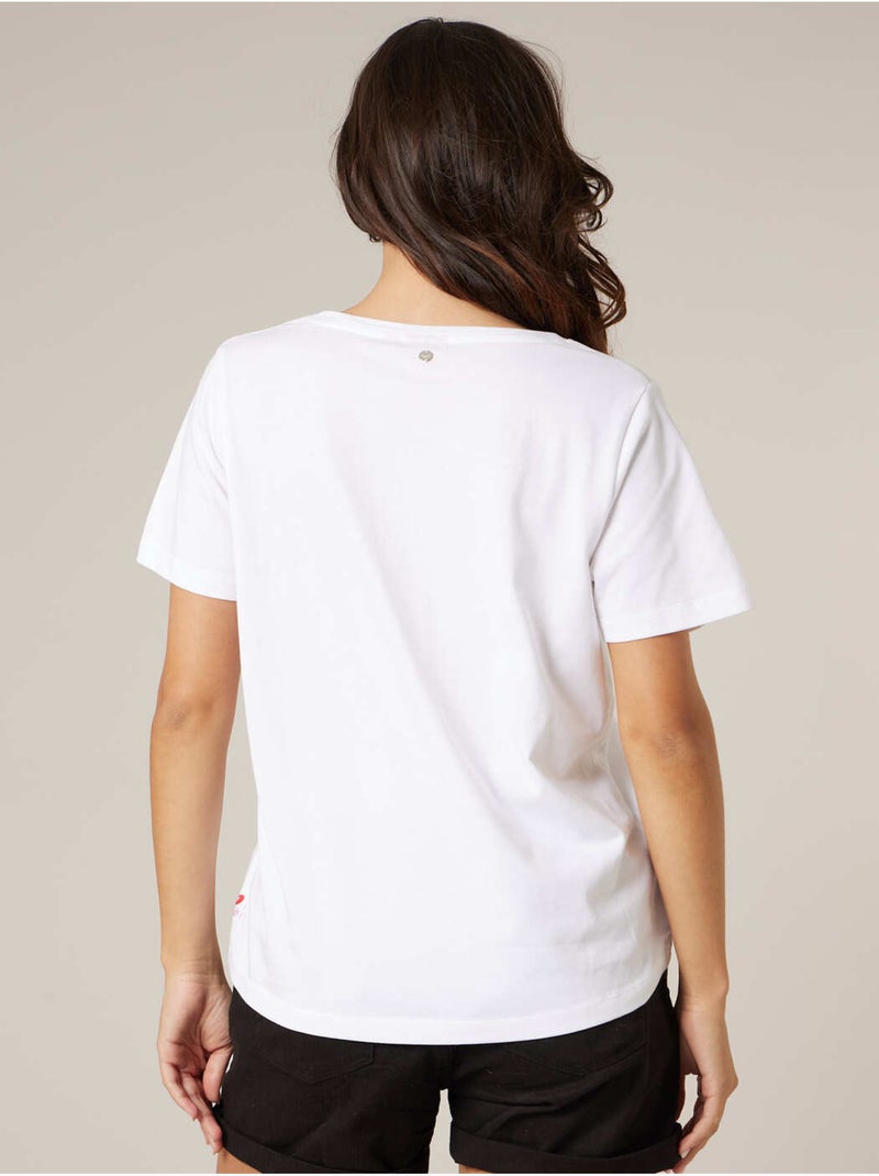 T-shirt femme 100% coton DEELUXE X COCA-COLA 'Deeluxe' Blanc - Kiabi