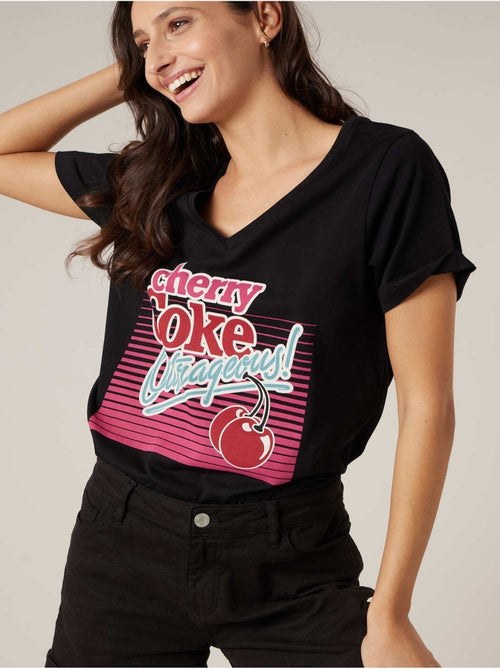 T-shirt femme 100% coton DEELUXE X COCA-COLA 'Deeluxe' - Kiabi