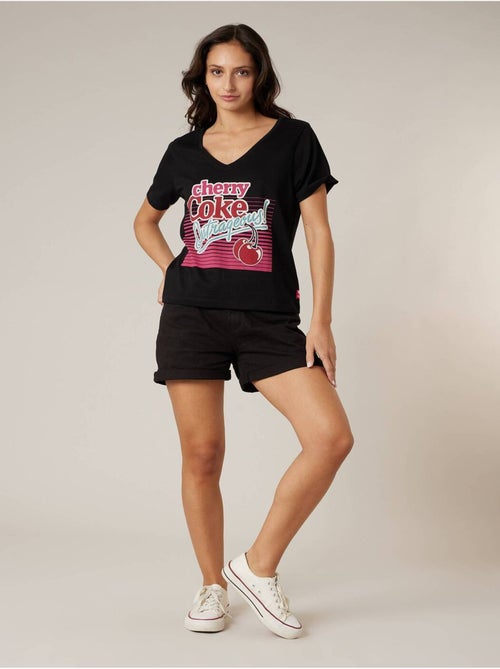 T-shirt femme 100% coton DEELUXE X COCA-COLA 'Deeluxe' - Kiabi