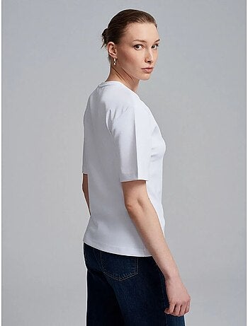 T-shirt femme à col rond et manches courtes dilvin