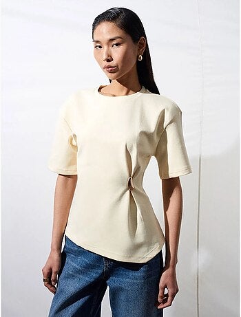 T-shirt femme à col rond et manches courtes dilvin