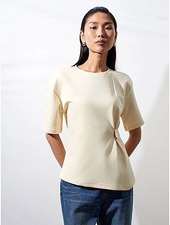 T-shirt femme à col rond et manches courtes dilvin