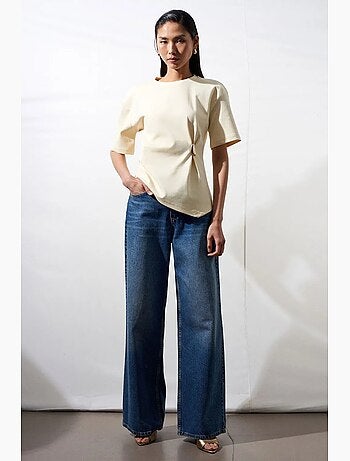 T-shirt femme à col rond et manches courtes dilvin