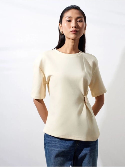 T-shirt femme à col rond et manches courtes dilvin - Kiabi T-shirt femme à col rond et manches courtes dilvin - Kiabi