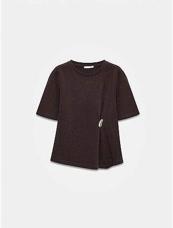 T-shirt femme à col rond et manches courtes dilvin