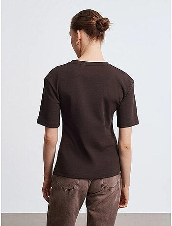 T-shirt femme à col rond et manches courtes dilvin