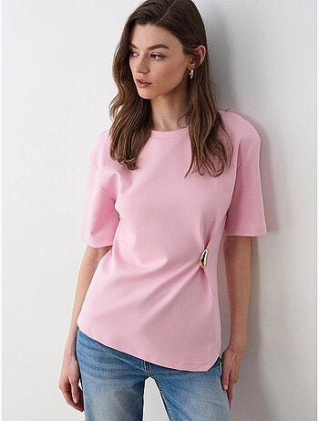 T-shirt femme à col rond et manches courtes dilvin