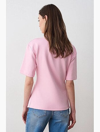 T-shirt femme à col rond et manches courtes dilvin