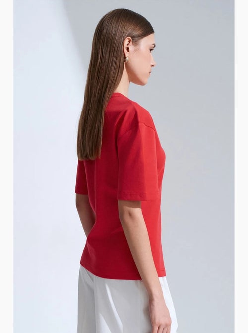 T-shirt femme à col rond et manches courtes dilvin - Kiabi T-shirt femme à col rond et manches courtes dilvin - Kiabi