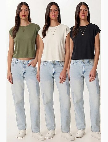 T-shirt femme à col rond et manches courtes istanbul
