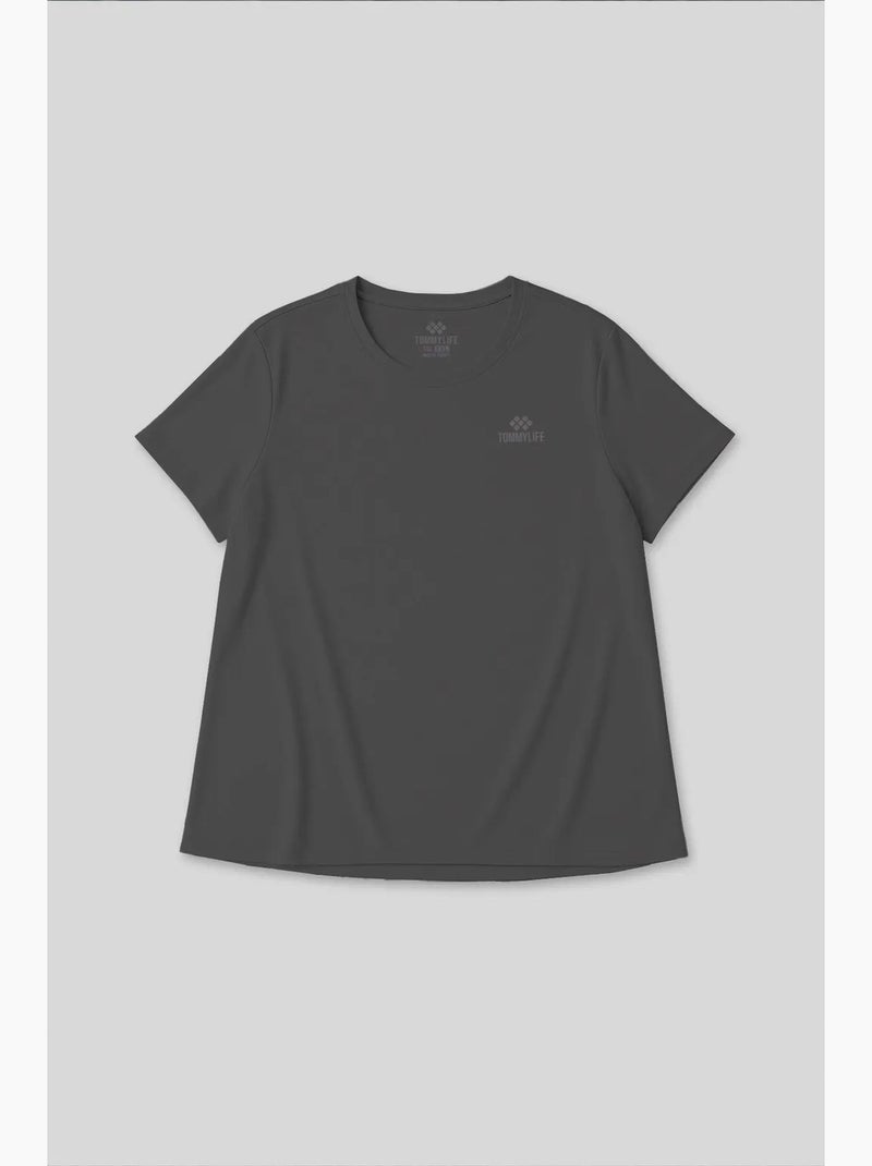 T-shirt femme à col rond tommy Bleu Gris Noir - Kiabi