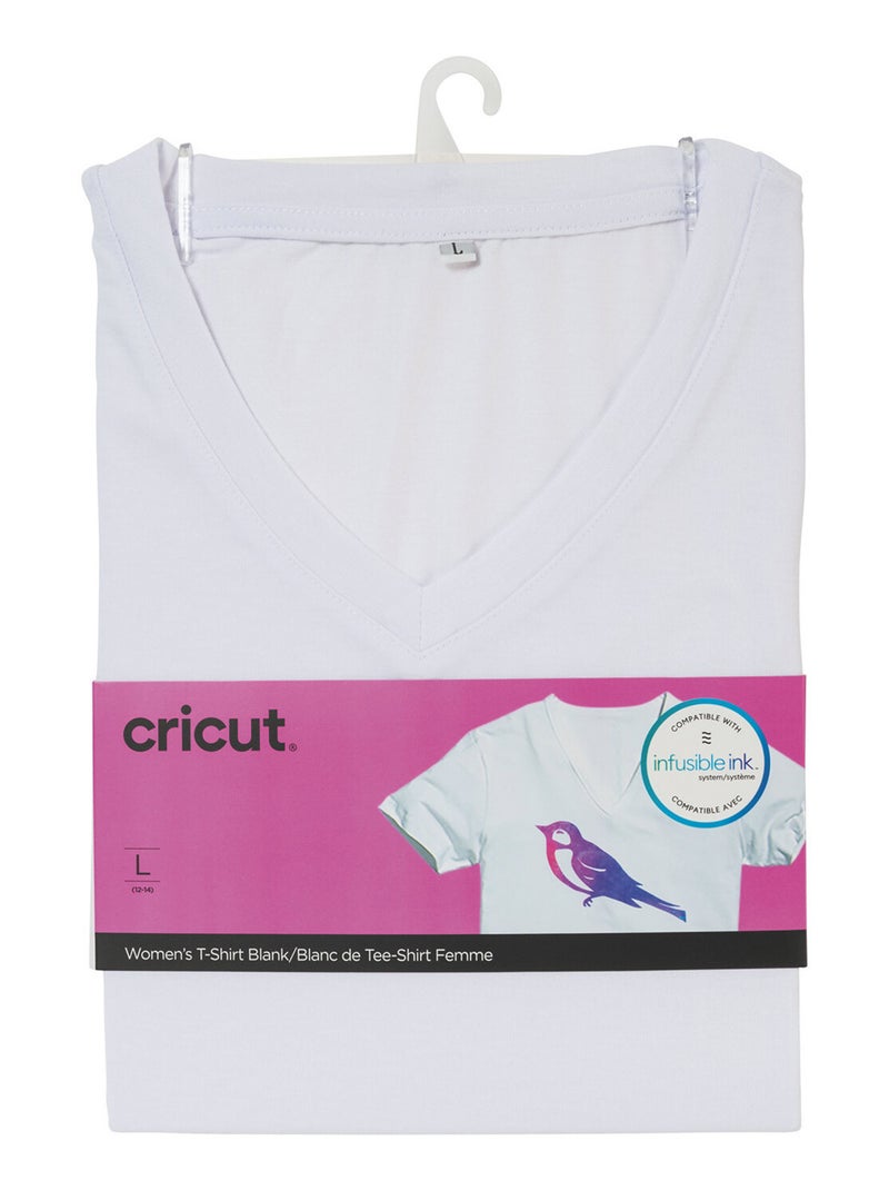 T-Shirt Femme à customiser Blanc L - Cricut - Cricut Blanc Blanc - Kiabi