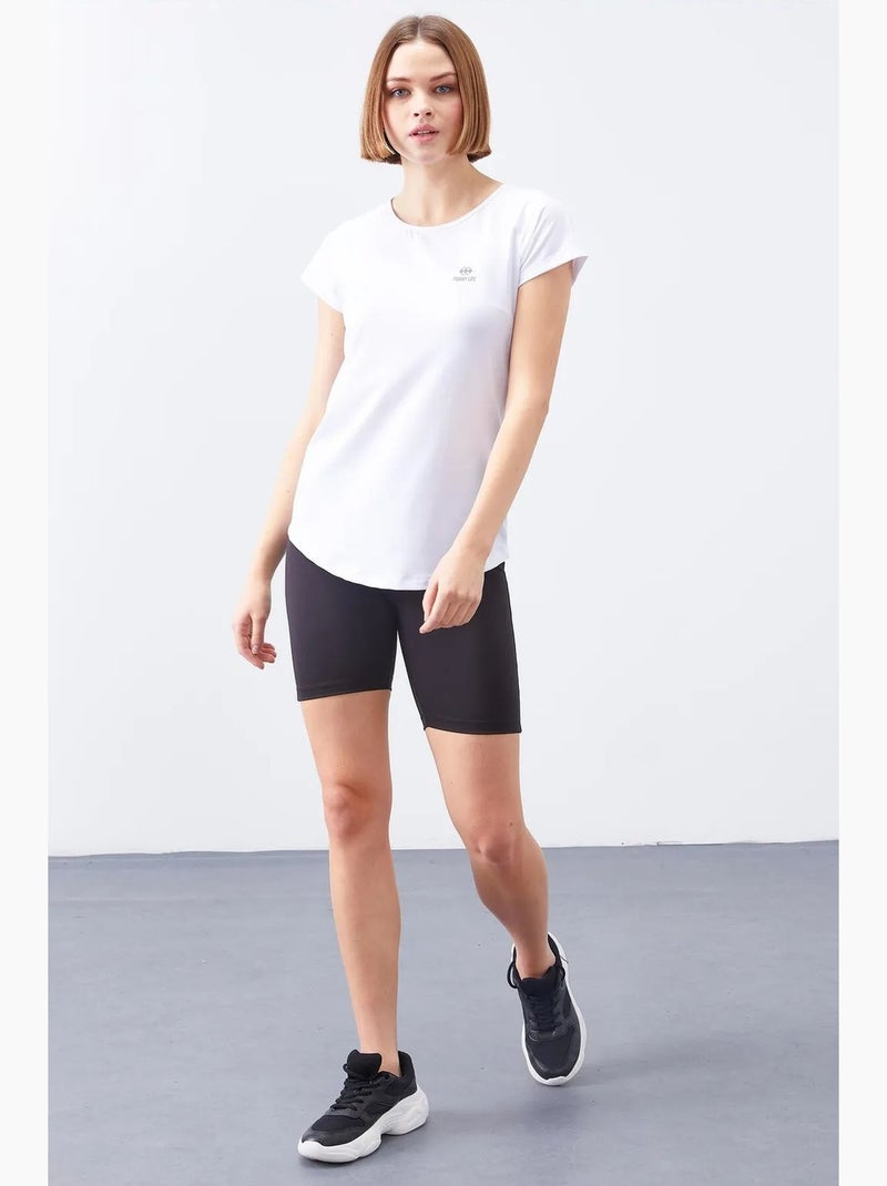 T-shirt femme à manches courtes et col rond tommy Blanc - Kiabi