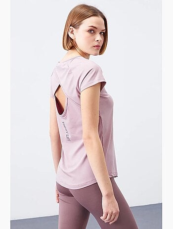 T-shirt femme à manches courtes et col rond tommy
