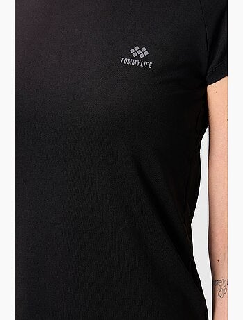 T-shirt femme à manches courtes et col rond tommy
