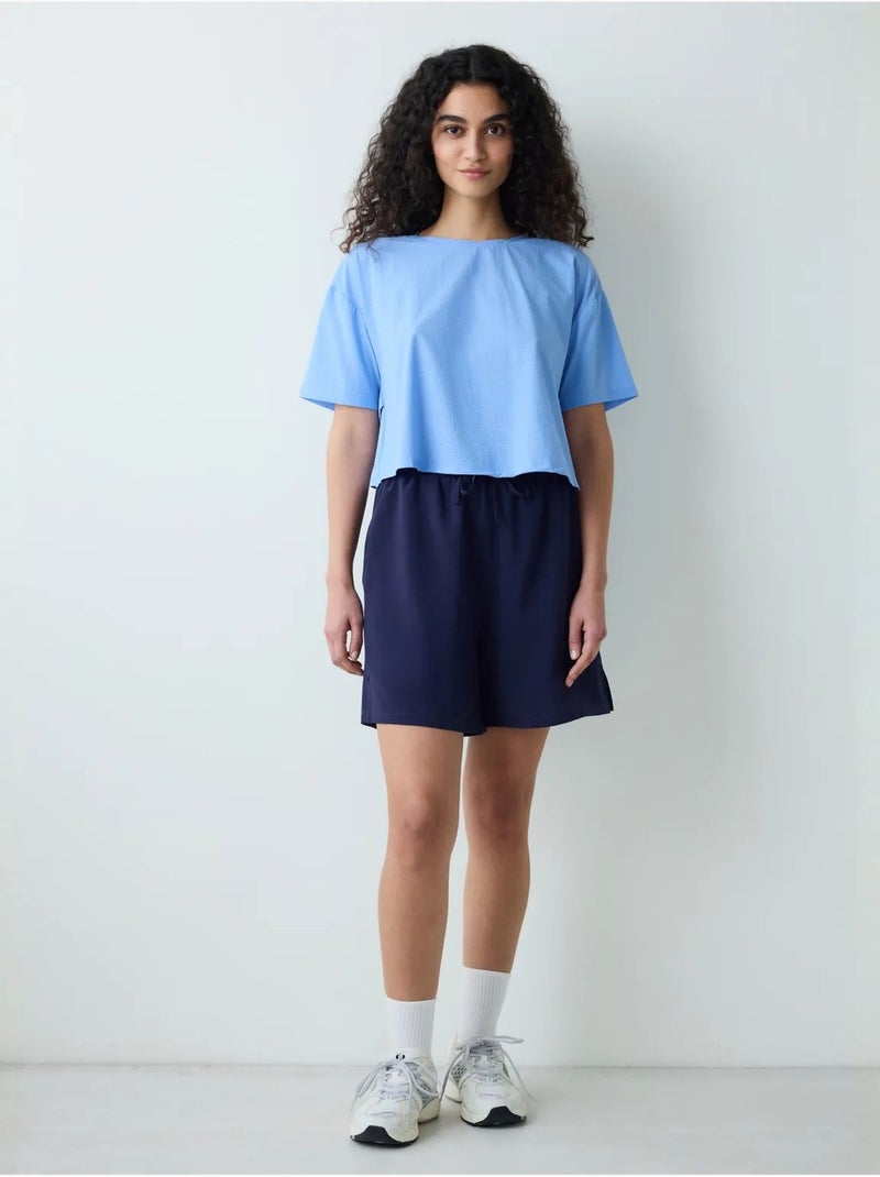 T-shirt femme avec détail au dos penti Bleu ciel - Kiabi