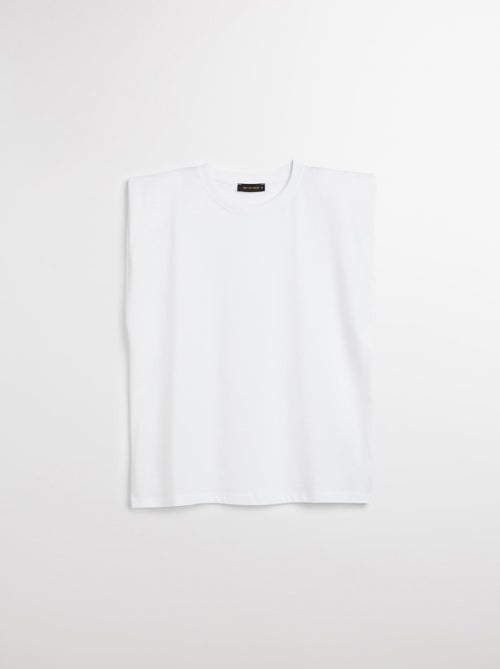 T-shirt femme avec épaulettes MO Fashion - Kiabi