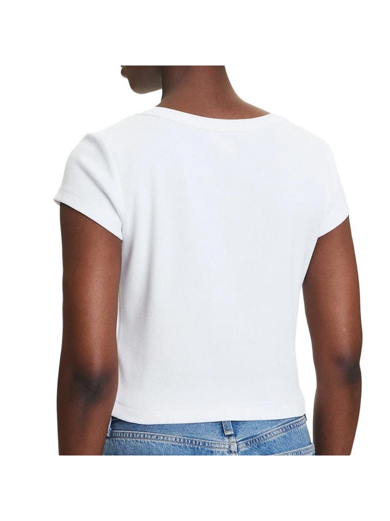 T-Shirt Femme Calvin Klein Blanc - Kiabi