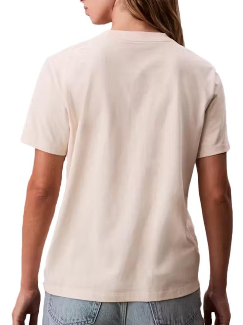 T-Shirt Femme Calvin Klein Jeans Beige - Kiabi