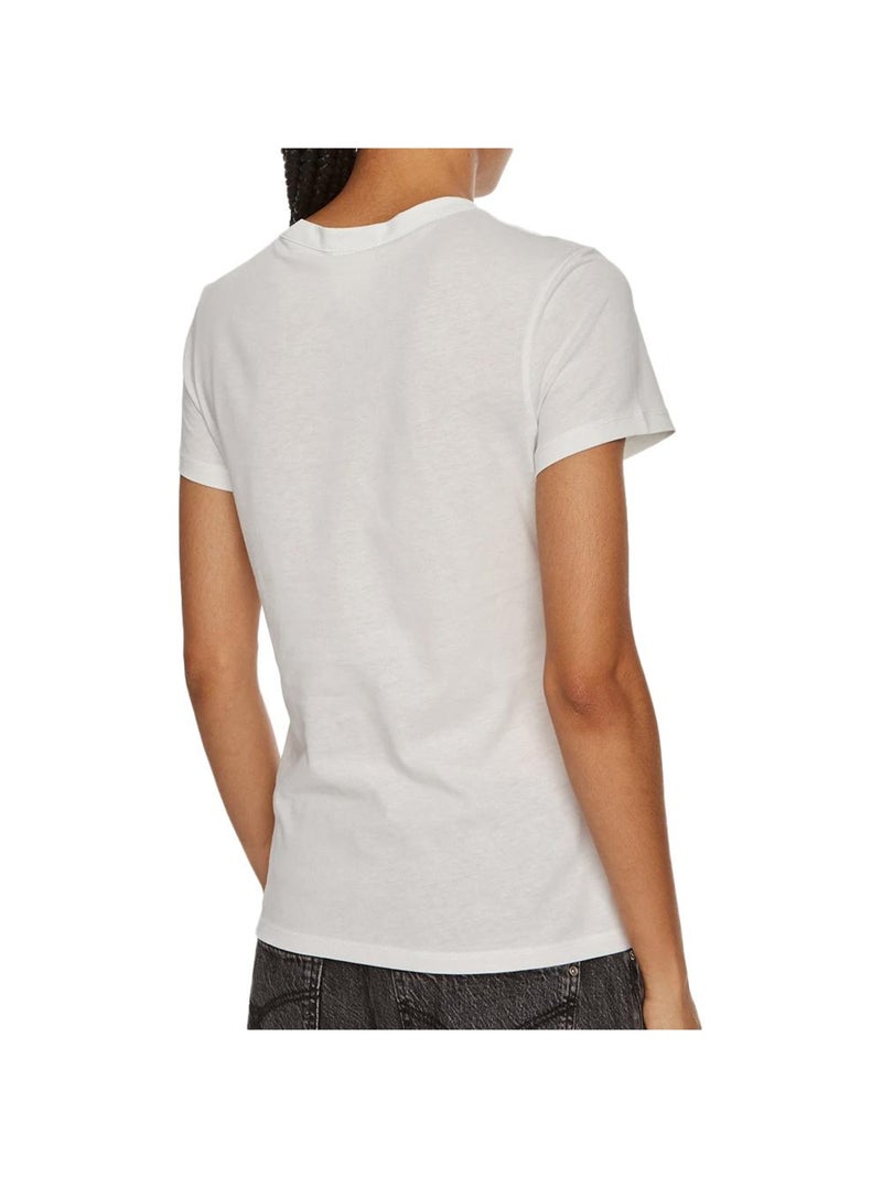 T-shirt Femme Calvin Klein Jeans Blanc - Kiabi